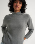 The Mock Neck - Heather Grey