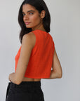 Nerissa Pointelle Tank - Poppy