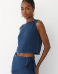 Nerissa Pointelle Pant - Navy