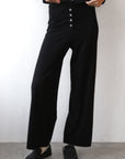 Nerissa Pointelle Pant - Black