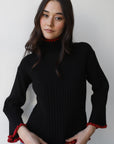 Rue RIb Turtleneck - Black
