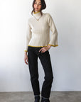 Rue Rib Turtleneck - Creme