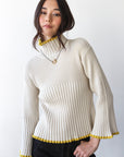 Rue Rib Turtleneck - Creme