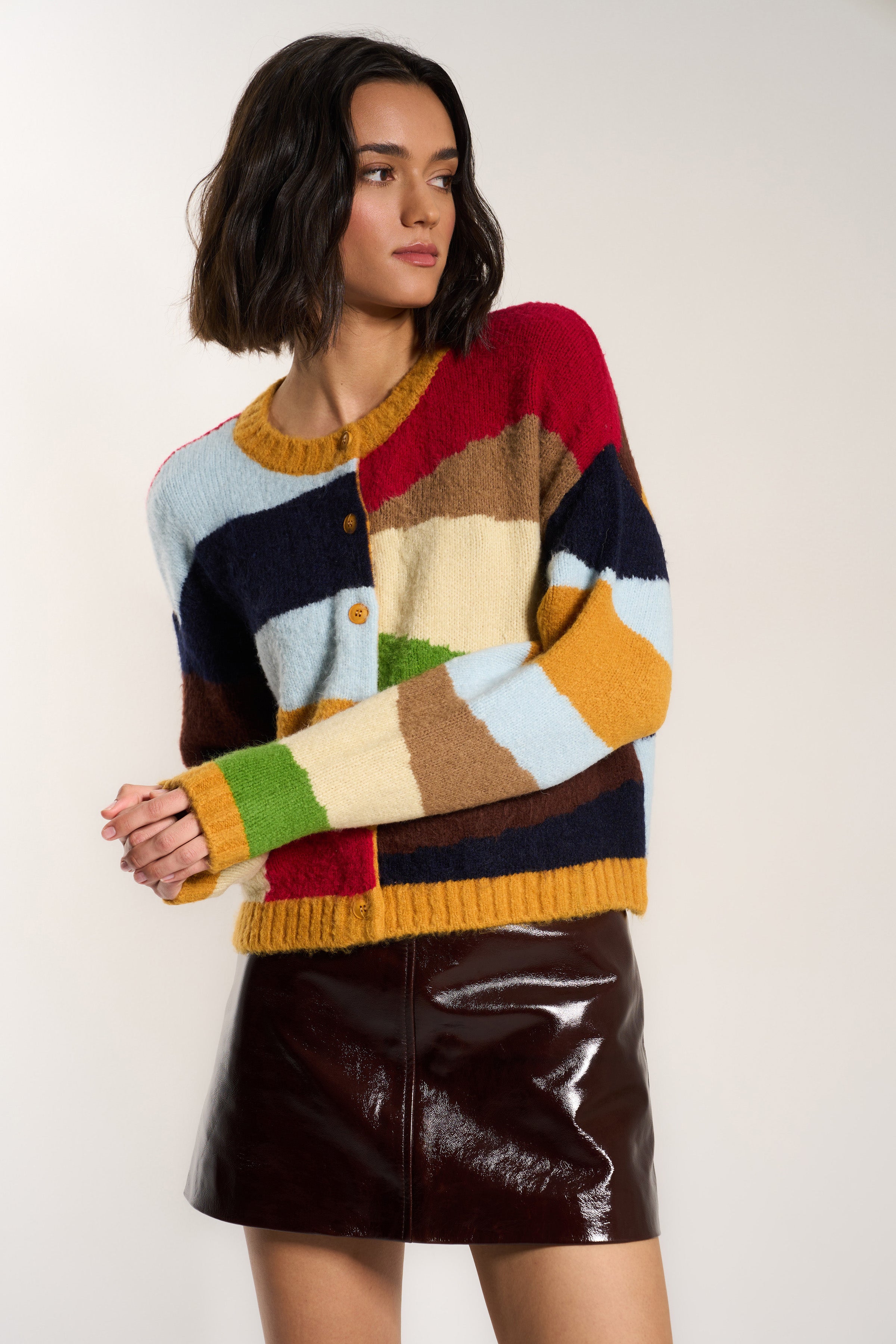 Selma Cardigan - Bronze Multi – Callahan Knitwear