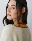 Tina V-Neck Pullover - Creme