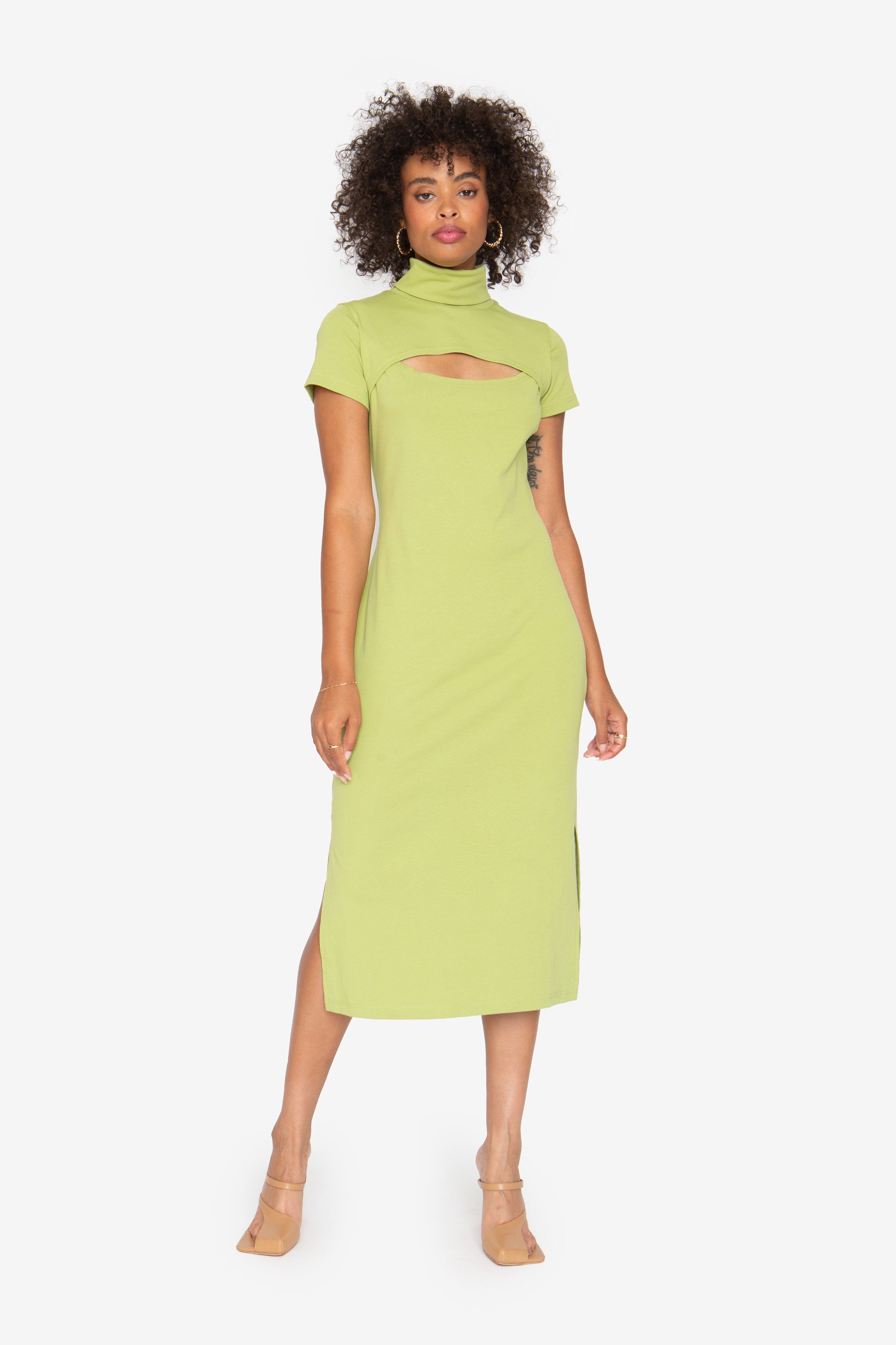 Celeste Midi Dress - Basil