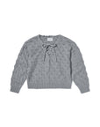 Mona Eyelet Pullover - Heather Grey