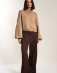 Bellamy Crop Pullover - Raw Umber