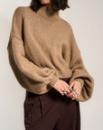 Bellamy Crop Pullover - Raw Umber