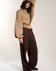 Bellamy Crop Pullover - Raw Umber