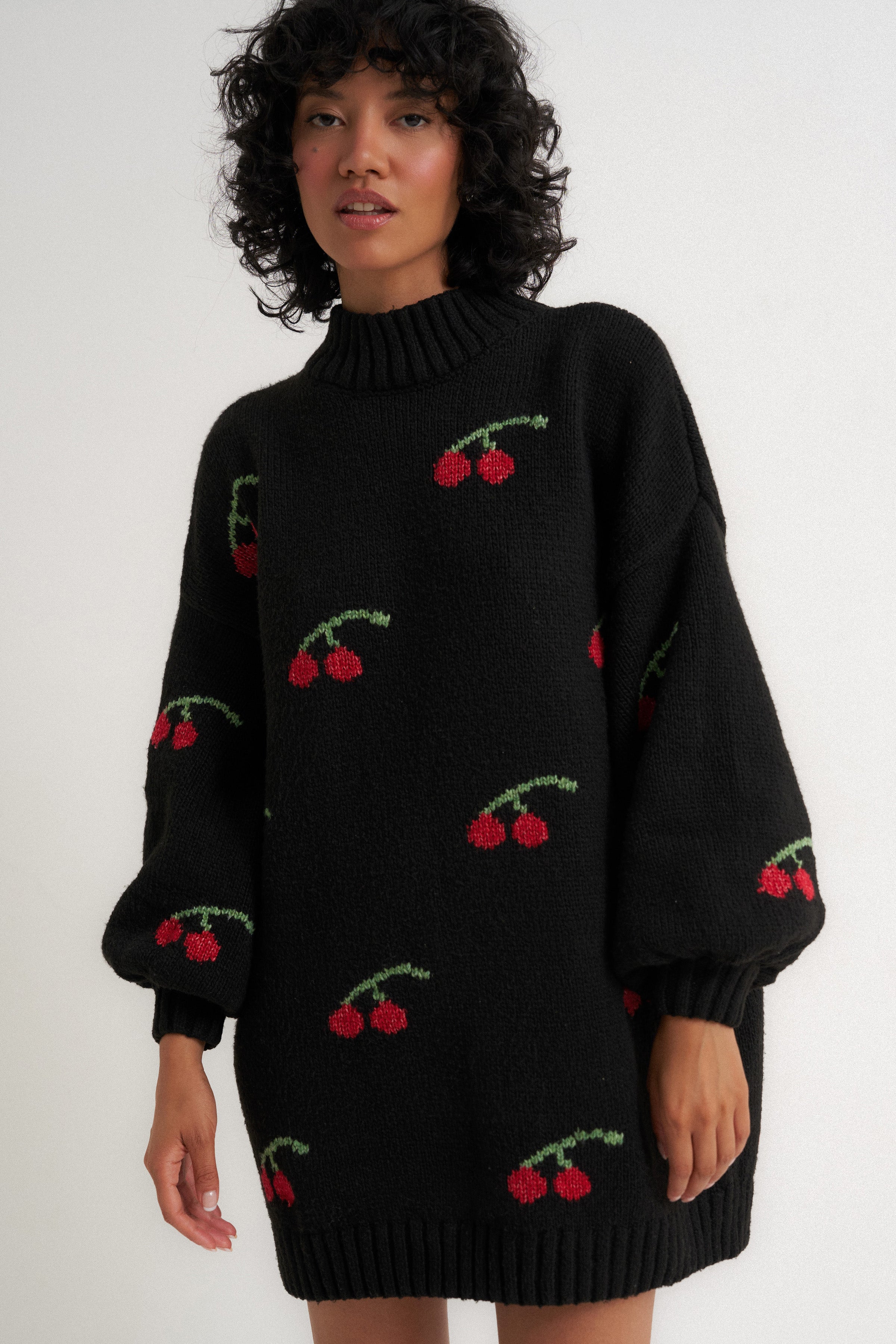 Bellamy Mini Dress - Black Cherry – Callahan Knitwear