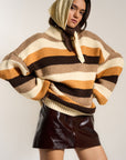 Bellamy Pullover - Raw Umber Stripe