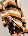 Bellamy Pullover - Raw Umber Stripe