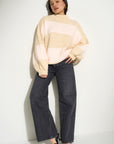 Bellamy Chunky Knit Pullover - Pink Stripe