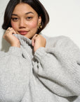 Bellamy Chunky Knit Pullover - Heather Grey