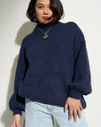 Bellamy Chunky Knit Pullover - Navy