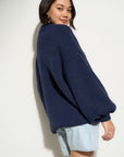 Bellamy Chunky Knit Pullover - Navy