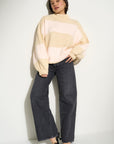 Bellamy Chunky Knit Pullover - Pink Stripe