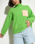 Bradley Oversized Turtleneck - Green