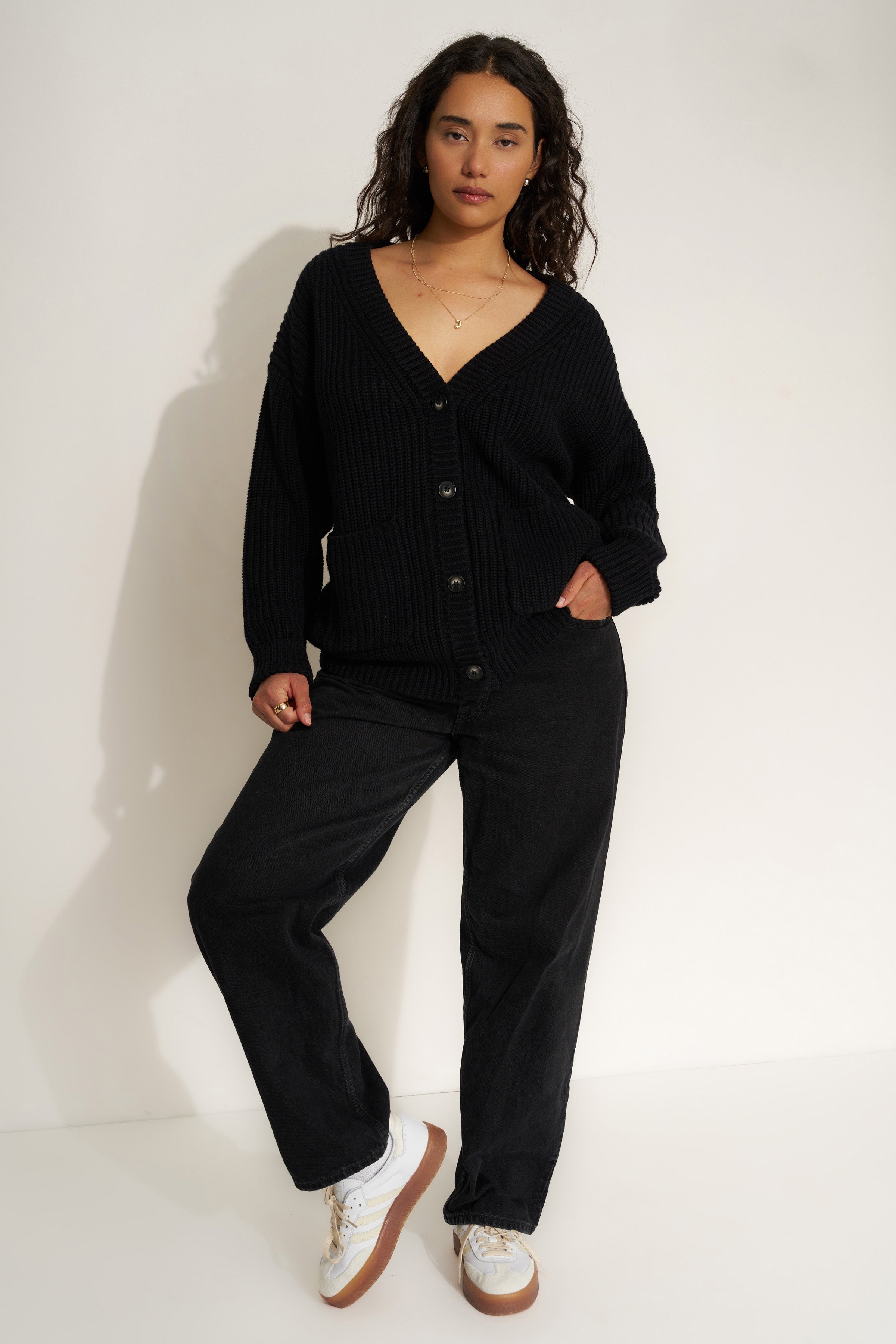 The Cardigan - Black – Callahan Knitwear