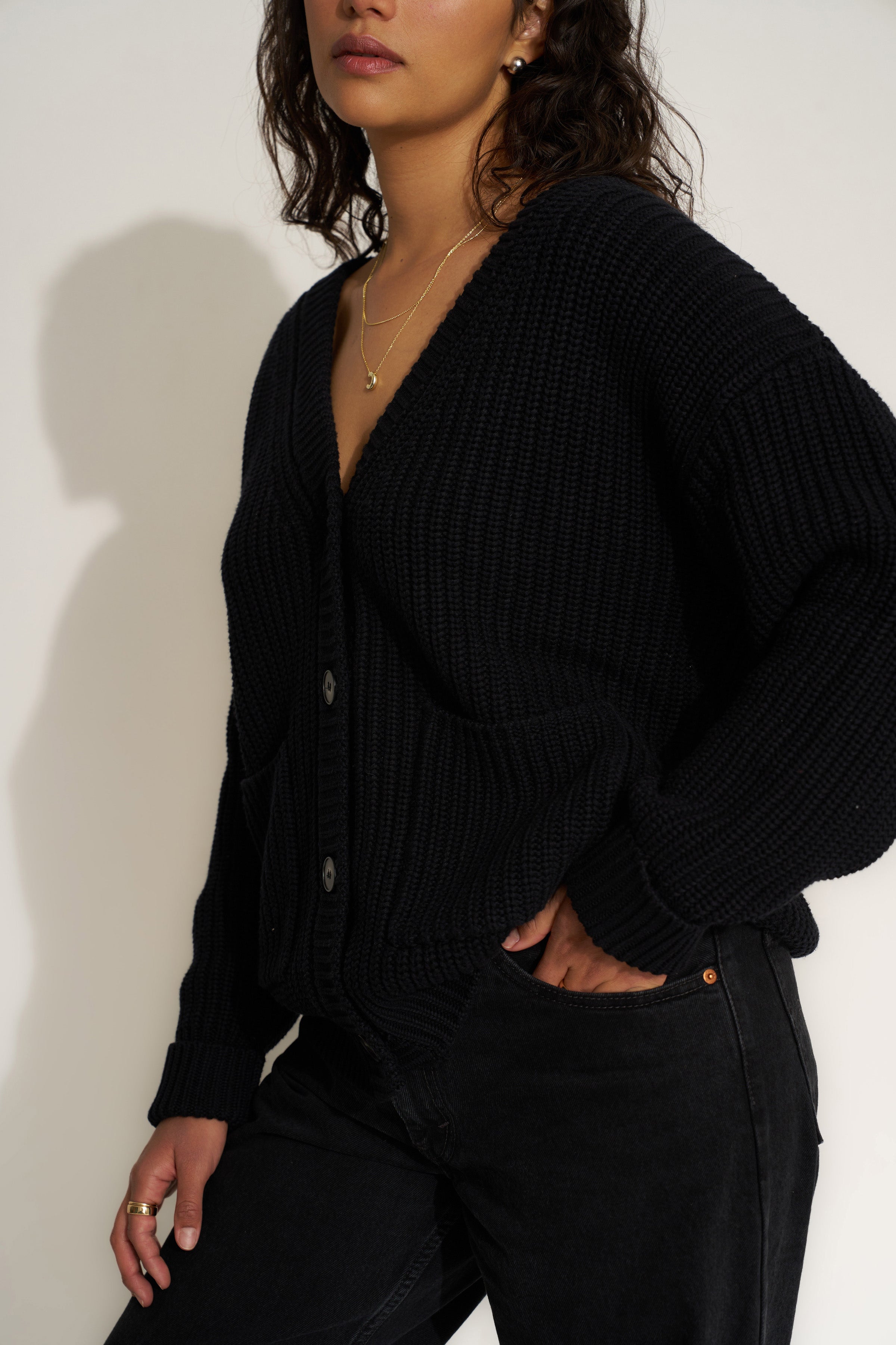 The Cardigan - Black – Callahan Knitwear