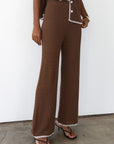 Clara Stitch Pant - Chocolate