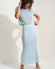 Clover Maxi Skirt - Baby Blue