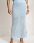 Clover Maxi Skirt - Baby Blue