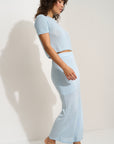 Clover Maxi Skirt - Baby Blue