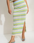 Clover Maxi Skirt - Kiwi Stripe