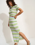 Clover Maxi Skirt - Kiwi Stripe