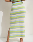 Clover Maxi Skirt - Kiwi Stripe