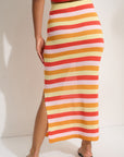 Clover Maxi Skirt - Rose Stripe