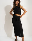 Clover Rolled Tank - Black