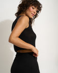 Clover Rolled Tank - Black