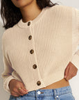 The Crop Cardi - Creme