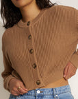 The Cropped Cardi - Camel