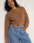 The Cropped Cardi - Camel