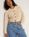 The Crop Cardi - Creme