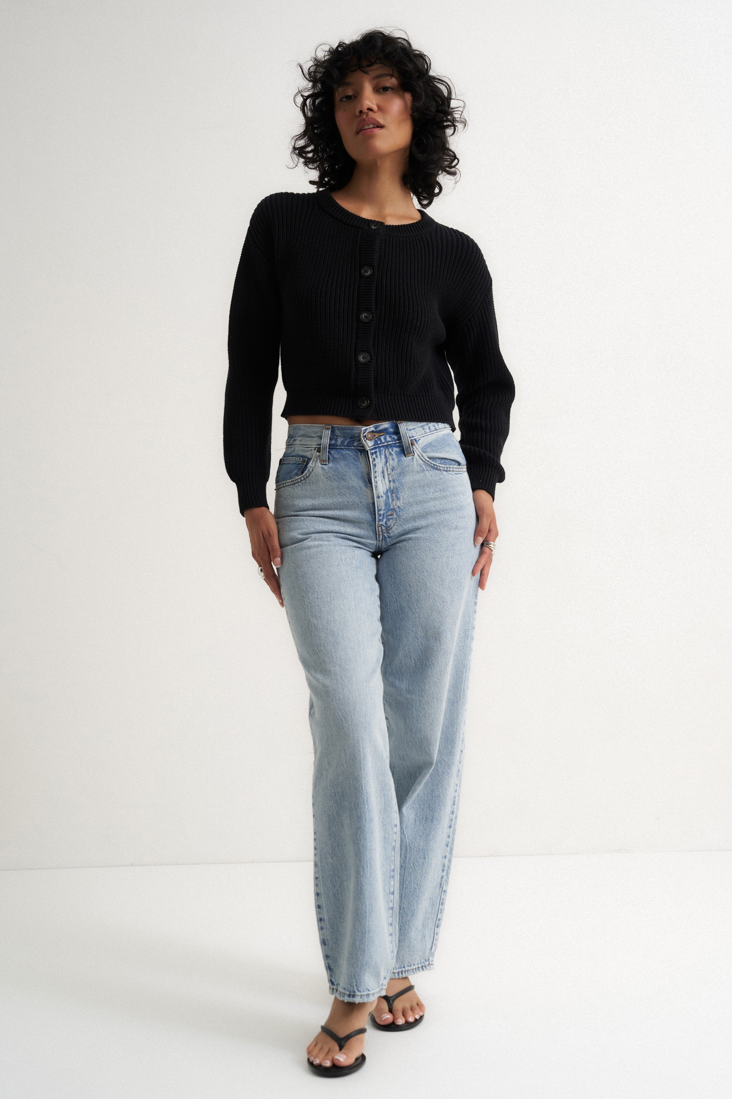 The Crop Cardi - Black – Callahan Knitwear