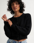 The Crop Cardi - Black