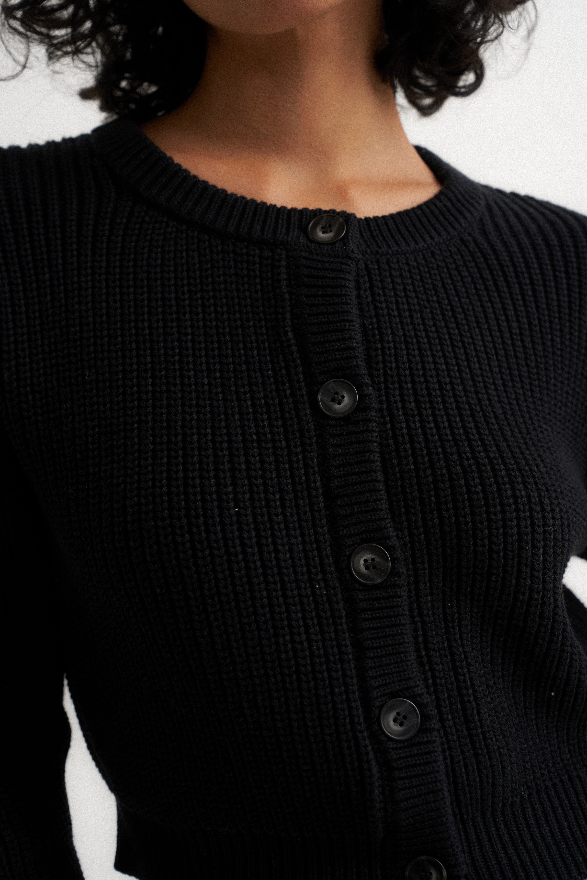 The Crop Cardi - Black – Callahan Knitwear