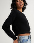 The Crop Cardi - Black