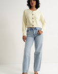 The Crop Cardi - Creme