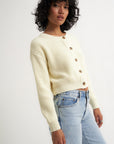 The Crop Cardi - Creme