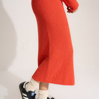 Jada Midi Skirt - Tomato