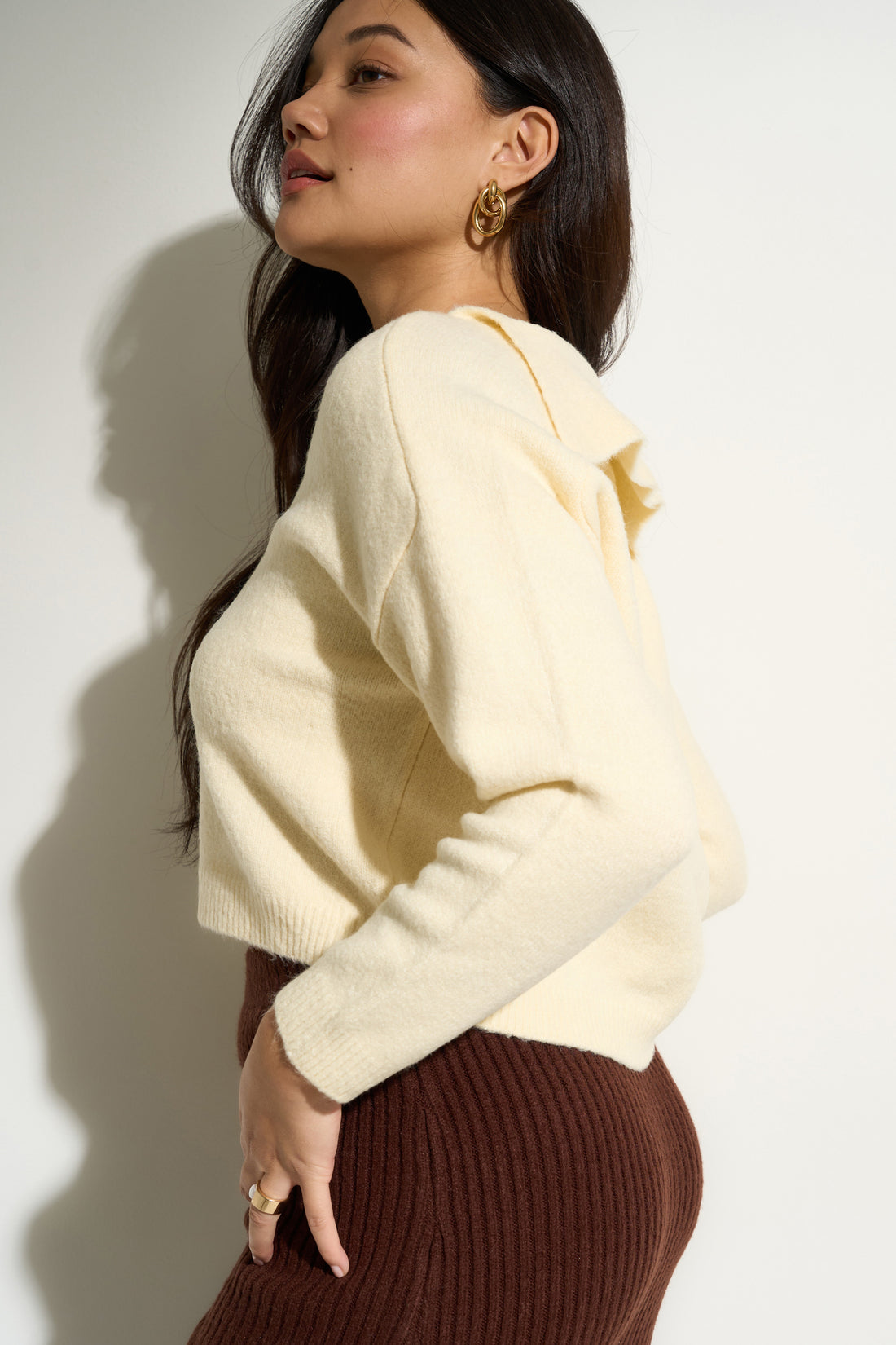 Camille Knit Pullover - Creme