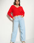 Camille Knit Pullover - Red