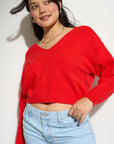 Camille Knit Pullover - Red