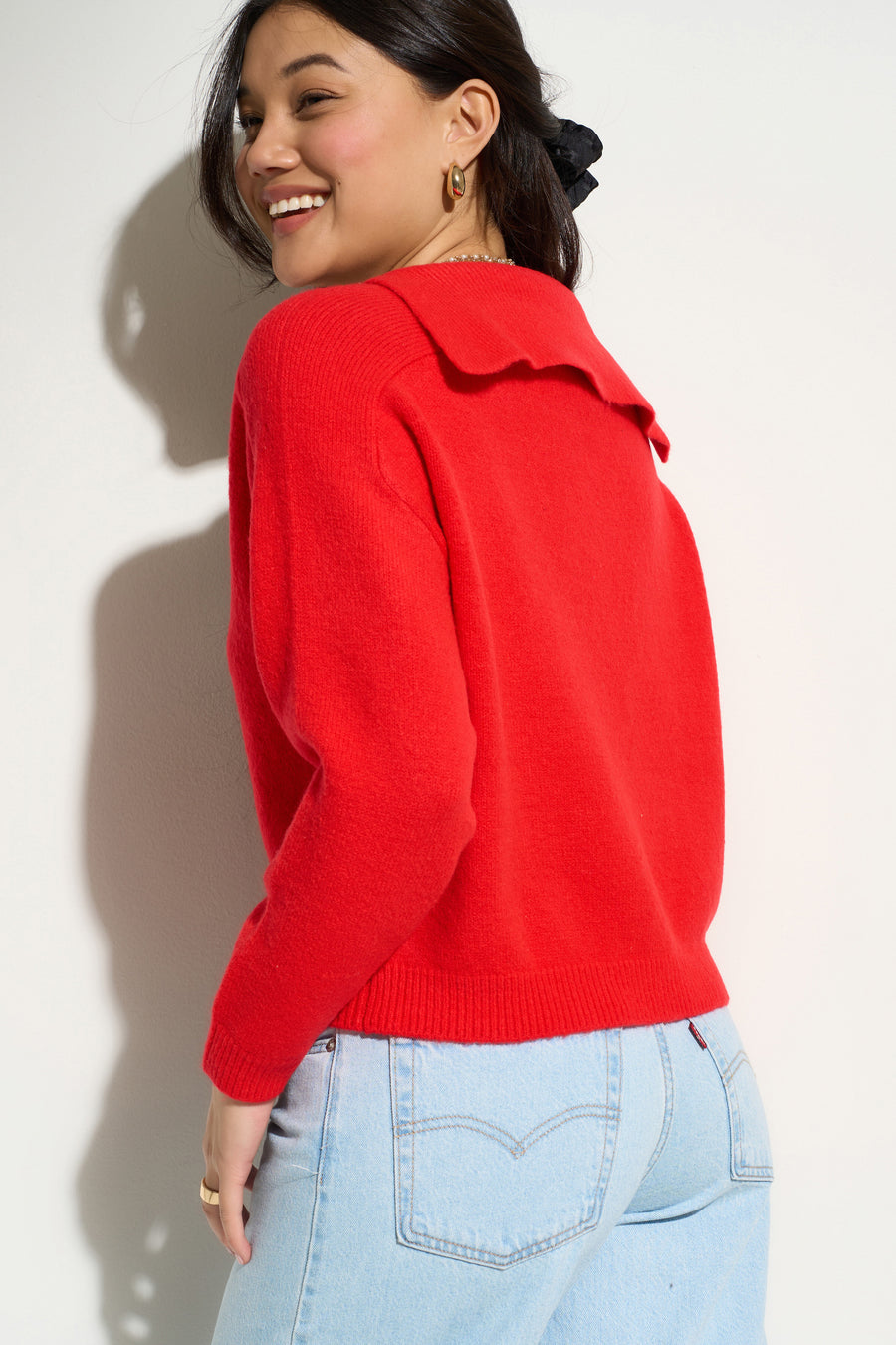 Camille Knit Pullover - Red